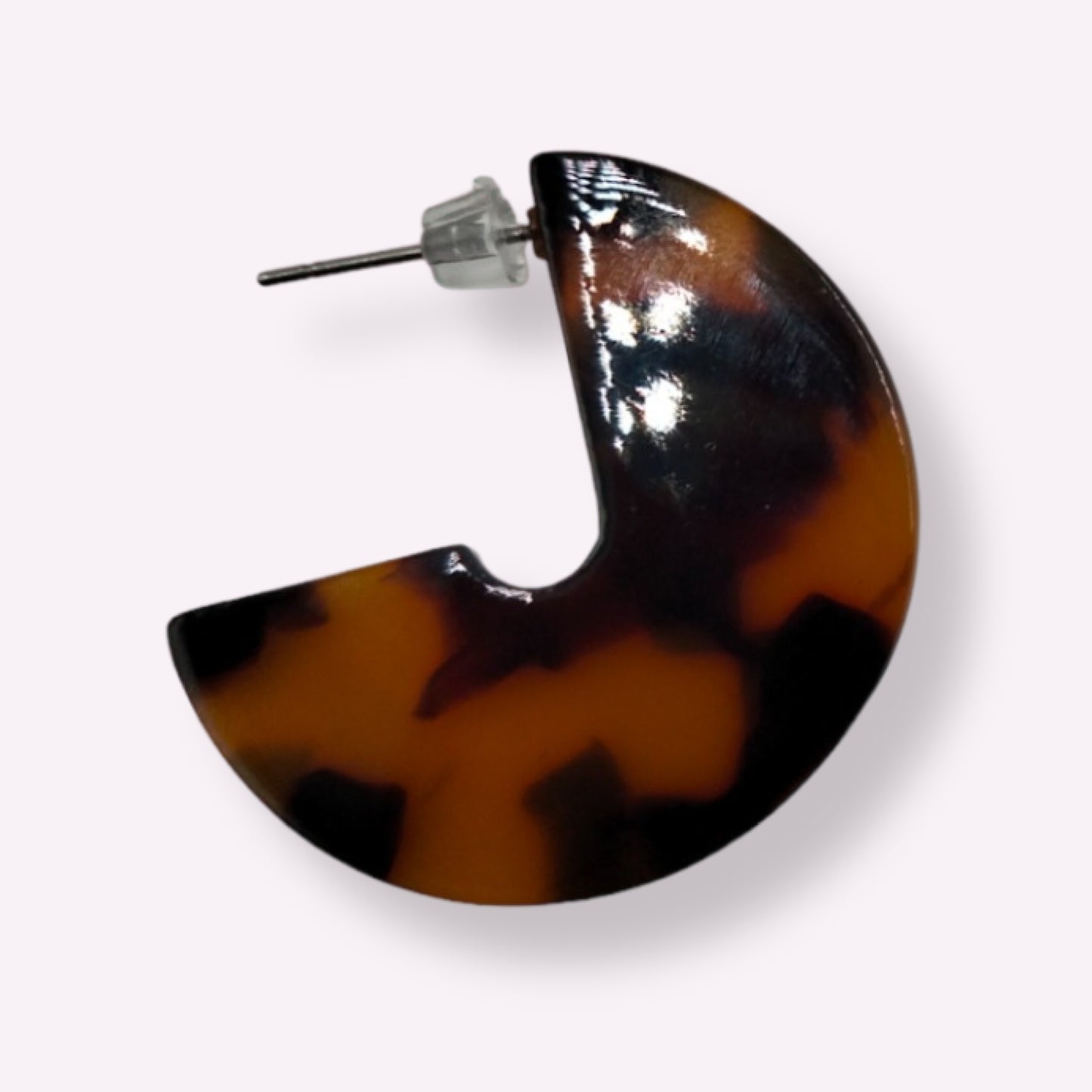 Boucles d'oreilles "Éclipse" – Chic Intemporel en Écaille de Tortue