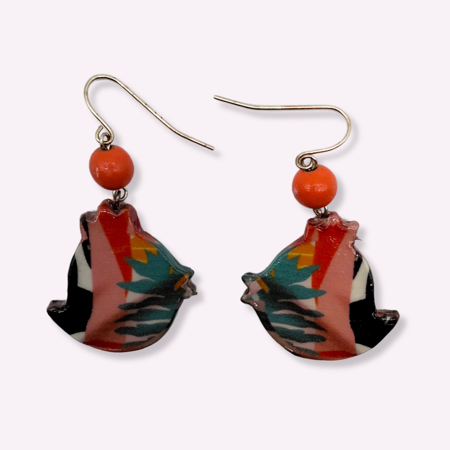 Boucles Oiseau  en bois vernis