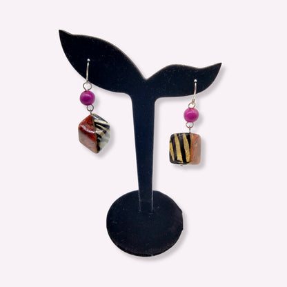 Boucles d'oreilles "Gouttes de Nuit" – L'Élégance Graphique
