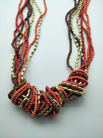 Collier sautoir multicolores