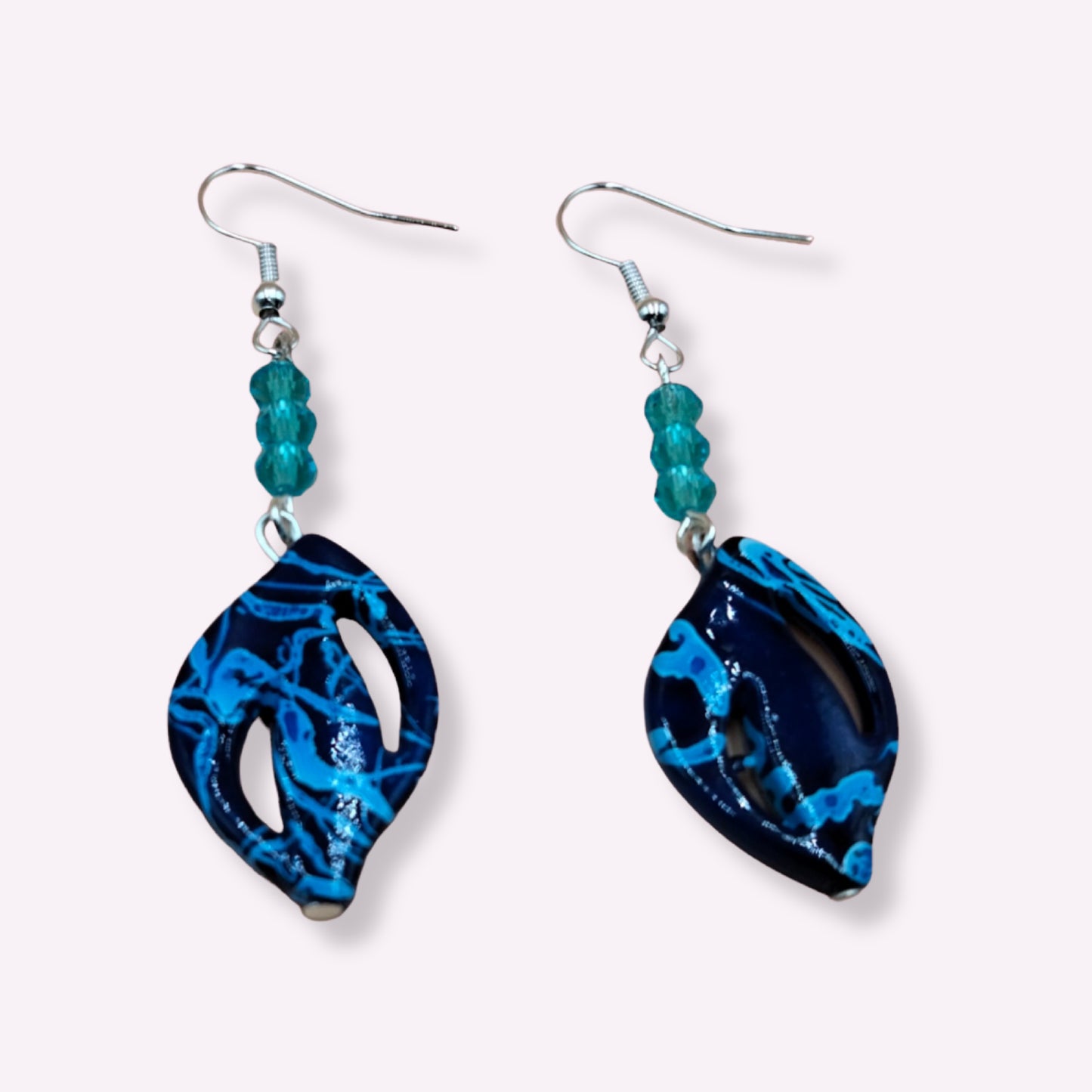 Boucles d'Oreilles Bleu