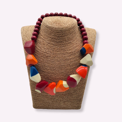 Collier estival en bois vernis