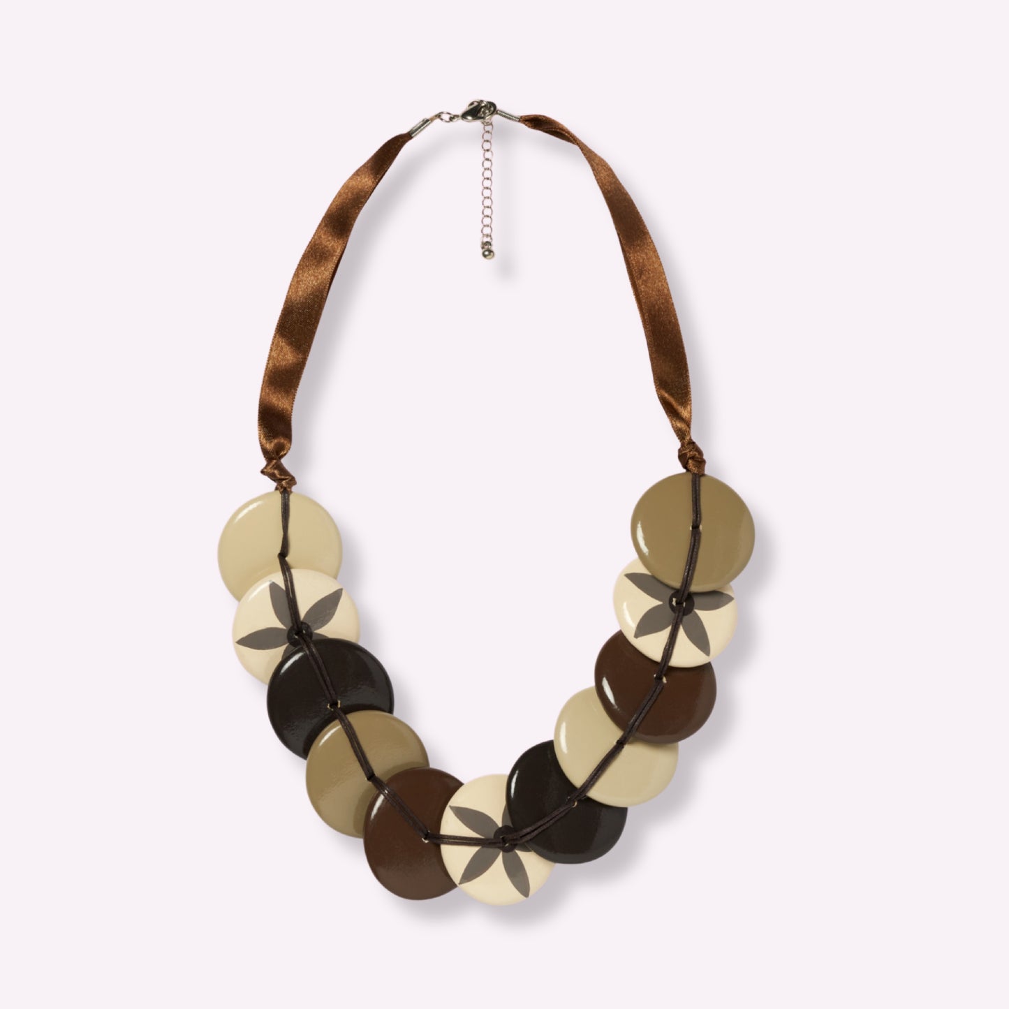 Collier Yandra en bois tricolores