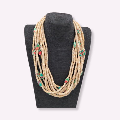 Collier Yandra en perle de bois