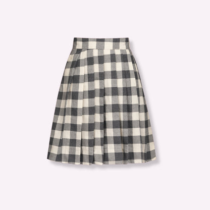 Jupe Courte Artisanale à Carreaux Tartan - Coupe Patineuse Faite Main