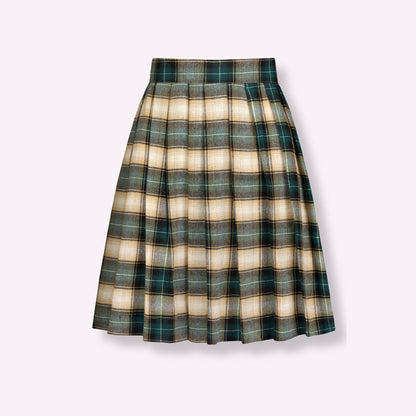 Jupe Courte Artisanale à Carreaux Tartan - Coupe Patineuse Faite Main